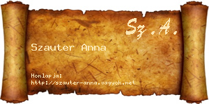 Szauter Anna névjegykártya