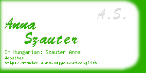 anna szauter business card